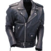 Perfectly Stitched Black Leather Biker Jacket